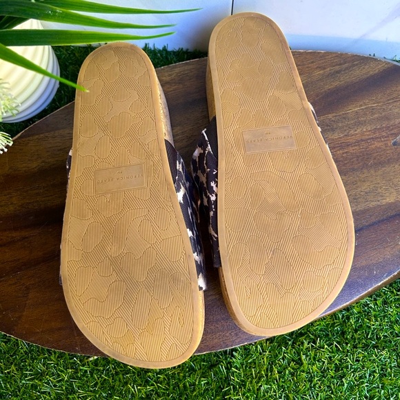 Veronica Beard Dresdyn Leopard sandals size 8 women platform slides - Picture 10 of 10